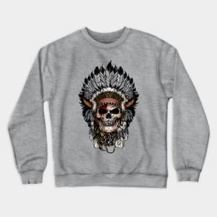 Indian skull Crewneck Sweatshirt